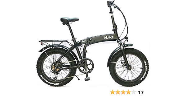 i-Bike Fold Pro ITA99, Bicicletta elettrica ripiegabile con ruote fat  Unisex adulto, Nero, 44 cm : Sport e tempo libero