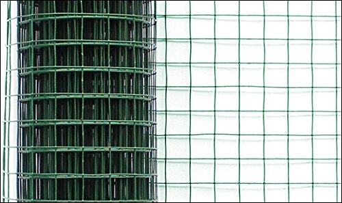 [pro.tec] Drahtgitter (4-Eck)(1m x 5m)(grün) Schweißgitter Volierendraht Maschendraht Zaun - 3