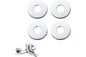 ZFRITP 4 pezzi Rosone Miscelatore Doccia in Acciaio Inox (3/4) Ø 33 mm x Ø 70 mm x altezza 10 mm,Rosone Rubinetto Doccia, Rosone Rubinetto Doccia, Rosone Rubinetto Doccia, Adatto Per La Decorazione Del