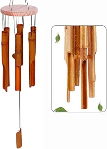 Campane A Vento Grandi Per Giardino BlessedLand 90 Cm | 6 Tubi In Alluminio Bronzo | Scacciapensieri Con Gancio A S Per Esterno - 5