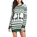Produktbild Toasye Women Christmas Long Sleeve Crew Neck Mini Dress,Ladies Casual Christmas Graphic Embroidery Knitted Pullover Sweater