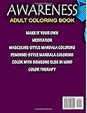 Image de AWARENESS ADULT COLORING BOOKS - Vol.14: relaxation coloring books for adults