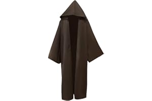 YJZQ Friar Medieval Hooded Monk Cloak Jedi Knight Robe Adult Tunic Hoodies Robe Cosplay Capes Costume Gothic Halloween Renaissance Cloak Cape Pastor Outfit Halloween Carnival Party Costume