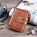 Produktbild KIKBLW Herren bi-fold Wallet, Doppel Reißverschluss Schnalle Leder Retro Casual Mode Geldbörse Brieftasche Reißverschluss Münze Männer,Brown