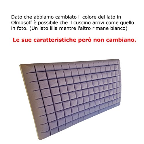 NEU Kissen, Kopfkissen VENIXSOFT Wolke, 70cm x 40cm x 13cm Dual-Use einer Seite Memory-Schaum und einer Seiten Olmosoff, mit atmungsaktivem Futter natürliche Viskose abnehmbar und waschbar, in Italien hergestellt, Made in Italy - 2