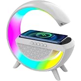 Akıllı Gece Lambası Speaker Bluetooth Hoparl&ouml;r Kablosuz Şarj Rgb Masa Lambası Yatak Odası Dekor 3in1