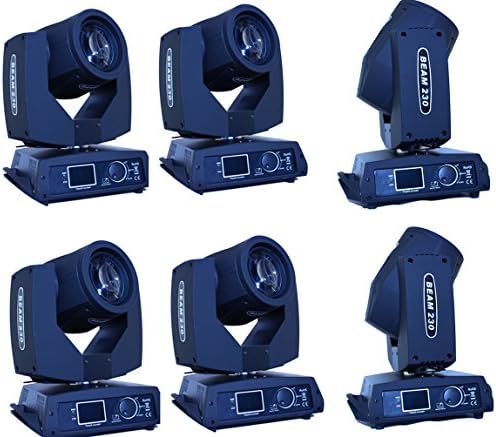 Prime Day Promotion-Eshine 6Pic/Lot DMX 16/20 Channels Touch Screen 7R Sharpy Beam 230W Moving Head Stage Lighting For Wedding Christmas Birthday DJ Disco KTV Bar Event Party Show