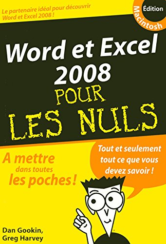 Word et excel 2008 pour les nuls