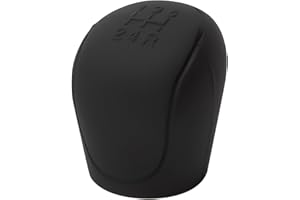 GROVL 5-Speed Car Gear Stick Shift Cover, Universal Elastic Silicone Gear Knob Cover, Suitable for Manual Automatic Transmission (Black)