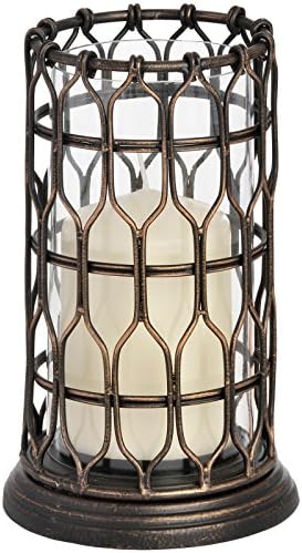 Antique Bronze &amp; Glass Gothic Style Candle Holder Table Centrepiece