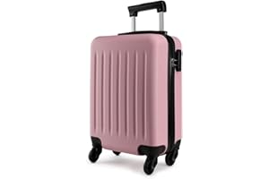 Kono 19 inch Carry On Luggage Cabin Suitcase Lightweight Hard Shell Hand Suitcases ABS 4 Wheel Spinner Luggage(Pink)
