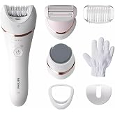 Philips Epilasyon Cihazı, Islak ve Kuru Kablosuz Kullanım, LED Işık, Ekstra Geniş Başlık, Hassas B&ouml;lge Başlığı, Pedik&uuml;r Ayak 