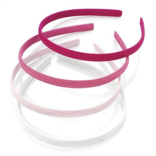 Pk 4 Fabric Headbands Alice Bands Bright Neon Pastel Black Red White Navy Hair Pink Tones