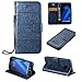Produktbild BestCatgift Galaxy A3 (7) Wallet Hülle, [Embossed Elephants] Magnetic Protective PU Leather Flip Folio Cover für Samsung A3 SM-A320 - Blue