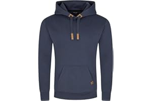 DENIMFY Hoodie Herren Regular Fit DFIvo Kapuzenpullover Pullover Beige Blau Navy Schwarz Grün Grau S M L XL XXL 3XL 4XL 5XL