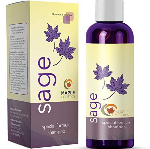 Maple Holistics La vitamina Champú para la pérdida de cabello caspa + - Sulfato contra la caspa del cuero cabelludo tratamiento gratuito para el crecimiento sano del pelo + - Anti Aging-reparación del daño con salvia - a aliviar la piel seca Descamación Prurito + adelgazamiento del cabello