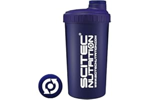 Scitec Nutrition Shaker, Shaker proteico, senza BPA, 700 ml, Blu Scuro