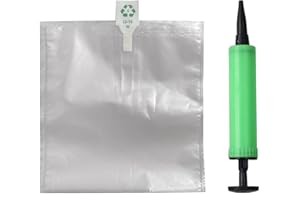 Miupoo Packaging Air Bags,Clear Plastic Inflatable Air Packaging Protector Bag with Free Pump Cushion,Air Cushion Blocking Packaging Bag,20x20cm/8x8 Inches,50 Pieces