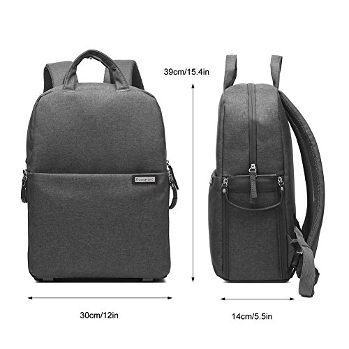 CADEN Mode Multifunktions wasserdicht Pro DSLR Rucksack Kameratasche Fotografie Rucksack, Outdoor Reisetasche für Canon Nikon Sony, genug für 13-Zoll Macbook, Tablette (Grau-04) - 2
