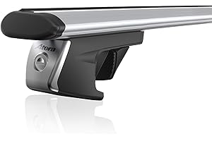 Atera 048237 Bagażnik dachowy Signo RT - Bagażnik na relingi z profilem aerodynamicznym do samochodów z wolnostojącymi relingami dachowymi - stal 137 cm