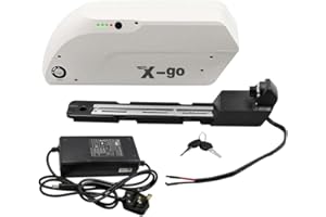 X-go E-Bike Battery 48V 13Ah Lithium Battery For 350W 500W 750W 1000W Mountain Bike Electric Li-ion Power Bicycle UK Stock (48V 13AH(white))