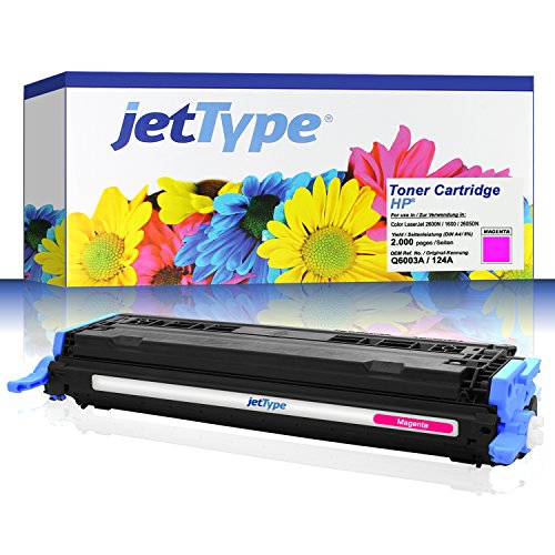 jetType Toner ersetzt HP Q6003A / 124A für Color LaserJet 2600N / 1600 / 2605DN / 2605, magenta, 2.000 Seiten