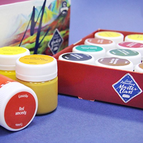 Profi Gouache Farben Set – 16 x 20 ml Näpfchen – feine Gouache Malerei – von Nevskaya Palitra „Master Class Qualität“ - 7