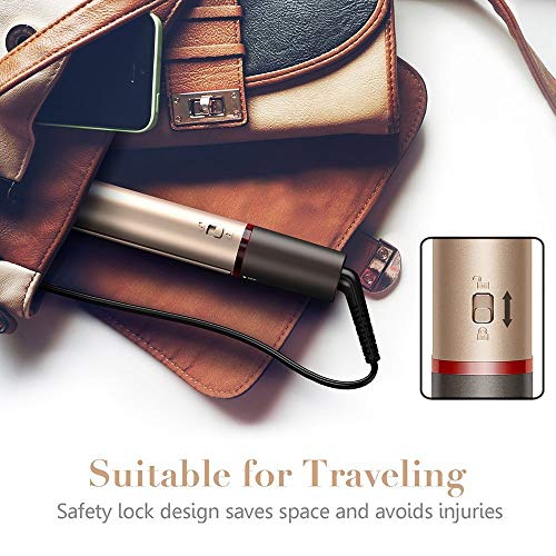 Hair Straighteners   Curling Tongs Tourmaline Ceramic Cylindrical 2 in 1 roll Straight Dual-purpose Electric Splint Fast Hair Styler   Dual Voltage and Safety Lock