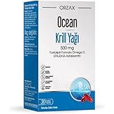 Orzax Ocean Krill Oil 500mg Food Supplement Containing Fish Oil 30 Capsules