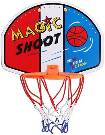 Crysle Kids Mini Hanging Plastic Basketball Backboard with a Basketball and Mini Inflator for Indoor/outdoor