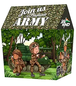 GaxQuly Army/Military Jumbo Size LED Light, Portable Weight , Water Proof Kids Play Tent House for 10 Year Old Girls and Boys with Free mask