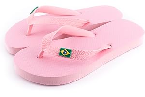 R-ISLAND Flip flop per bambini,Cappotto,Unisex,Logo Brasile,Taglia 30-35,Impermeabile,La suola realizzata con PE.Ottimo per casa esterna ed interna,Spiaggia,Piscina..