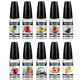 E Liquid, E Juice Pack 10x10ml, Premium Vape Juice Set Vape Liquid 70VG/30PG, E Cig Liquids 0mg, E Cigarettes Vapor Oil No Nicotine