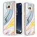 Produktbild Samsung Galaxy S8 Plus Marble Case - True Color Clear-Shield Aqua Liquide Marble Printed on Clear Back - Perfect Soft and Hard Thin Shock Absorbing Dustproof Full Protection Bumper Cover