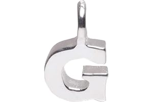 MARKYLIS Sterling Silver Italian 925 Small Cute Alphabet Initial Letter Pendant Jewellery Charm - A - Z - 8mm - Choose your letter for Women and Children A B C D E F G H I J K L M N O P Q R S T U V W X Y Z