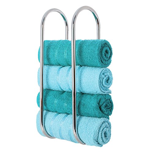 LIVIVO Oceana da muro in cromo bagno portasciugamani Holder Storage rack