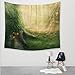 Produktbild TAN-Z Fantasy-Wald-Serie Tapisserie, Wandbehang Tapisserie Dekor Aquarell Tapisserie Zimmer Dekor Tapisserie Wandkunst für Schlafzimmer Wohnzimmer Home Decor, Polyester, g93-3, 150 x 130