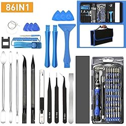 E·Durable 86in1 Destornillador de precisión Completa reparación de electrónica Profesional Herramientas Completa Bolsa de Oxford portátil para reparación iPhone, iPad, Reloj, Tablet PC, MacBook