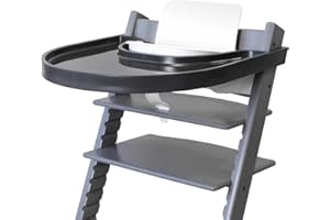 TRULS & TRINE (PLAYTRAY)- DE Playtray Tripp Trapp Tisch - Geeignet für alle versionen des Stokke Stuhl, Einfach zu montieren, 100% BPA-frei (Antrecite)