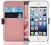 Produktbild iPhone SE, iPhone 5 & 5s Lederhülle | JAMMYLIZARD Handyhülle [ Luxuriöse Tasche Series ] Ledertasche Flip Case Cover Hülle mit Kartenfach Leder Schutzhülle, Pfirsichrosa