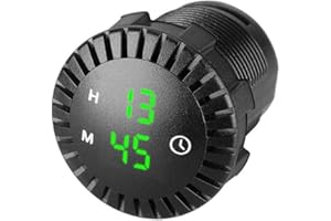 ASUDARO Orologio LED Tattile per Auto e Moto - Digitale Impermeabile 12V/24V - Mini Display 2,01 Pollici - Per Auto, Navi, SUV