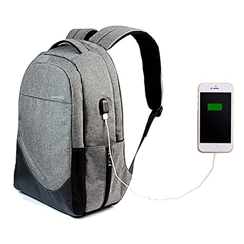 WinBridge Anti-Diebstahl-Laptop-Rucksack Reisetasche mit USB-Ladeanschluss Wasserdicht Business Daypack 【BP002】 - 2