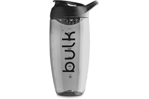 Bulk x Promixx Pursuit Ecozen Shaker | Nero | 700ml | Ecologico & Resistente agli Urti | Coperchio Antiperdita | Agitatore Snap-Fit per Shaker Lisci | Uso Quotidiano