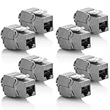 Spezifikation: CAT 6a // Anschluss 1: RJ45-Buchse (8P8C) // Anschluss 2: Klemmleiste für LSA Montage (werkzeugfrei) // Signalübertragung: max. 500 MHz // Schirmung: STP // Gehäuse: Vernickeltes, stoßfestes Zinkdruckgehäuse // 10 GBit Ethernet und geeignet für Power over Ethernet (PoE) // Schnelle und einfache Installation ohne spezielles Werkzeug // Öffnungsmaß gem. Keystone Standard 19,35x14,8 mm // Farbe: Silber