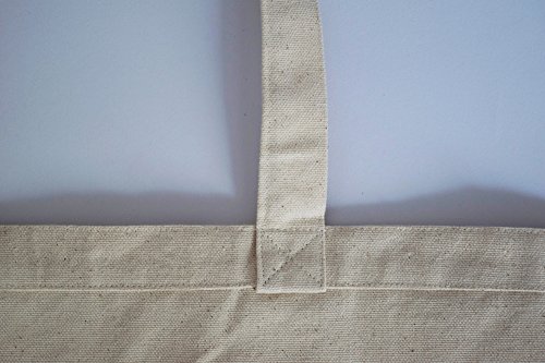 Stabile 300 g/m² Einkaufstasche aus Bio-Baumwolle in Premium-Qualität Jutebeutel Tragetasche Stoffbeutel Shopper - 2