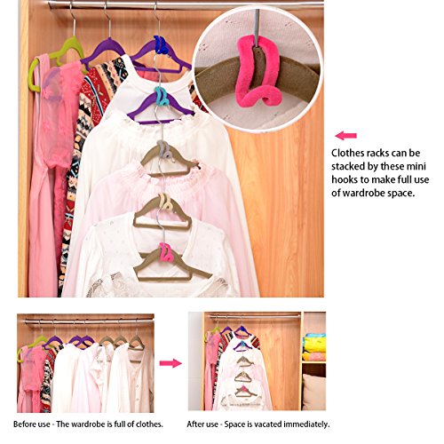 Kleiderbügel – Foxnovo Mini Kleider Rack Kleiderbügel Haken Halter-12St - 6