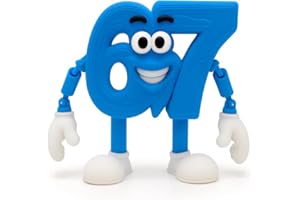 GENÉRICO 6 7 - Six Seven - Figura articulada 67 Brainrot Memes Italiano XL de 9,5 x 12 cm - Colección Oficial Brainrot - Seis Siete - Coleccionable Meme Brain Rot - Tralalero Tung tung Samini Spiderini