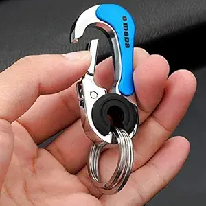 EASY4BUY Double Ring Hook Round cd-08 Metal Key Chain for Cars and Bikes Bag Office