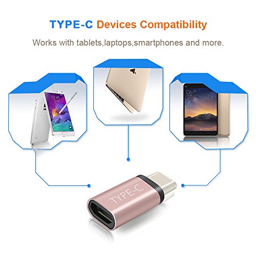 Typ C Adapter, USB C Adapter, higoo [3 Pack] usb-c Micro-USB-Adapter konvertieren Schnell Laden + Daten Synchronisieren Connector typc-c für Huawei P9, MacBook, Chromebook Pixel, Nexus 5 x, Nexus 6P - 3