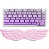 GoLite Kanat Şekilli Klavye Bilek Desteği Ergonomik Konforlu Memory Foam Kaymaz Taban Bilek Yastığı (Pembe)
